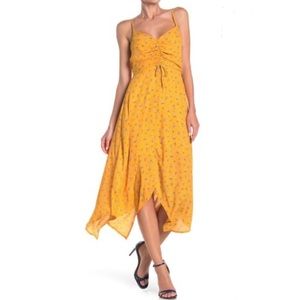 NWOT Yellow Floral Handkerchief Dress